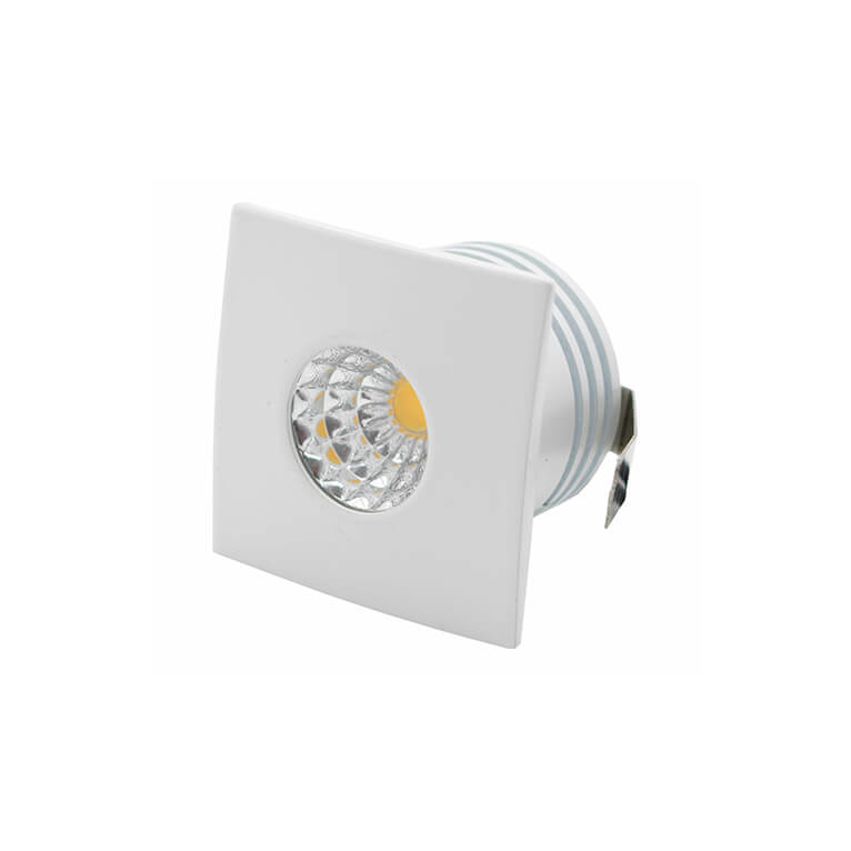 Mini Spot LED Fixo Quadrado 3W IP20