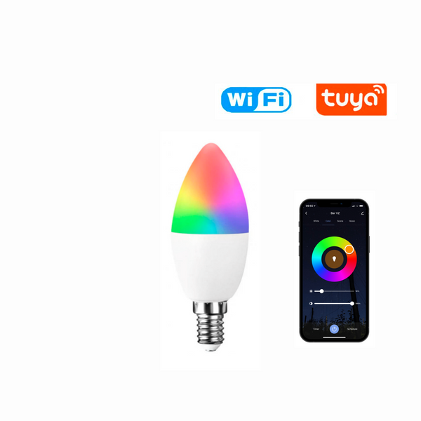 Lâmpada LED C37 E14 Smart WI-FI