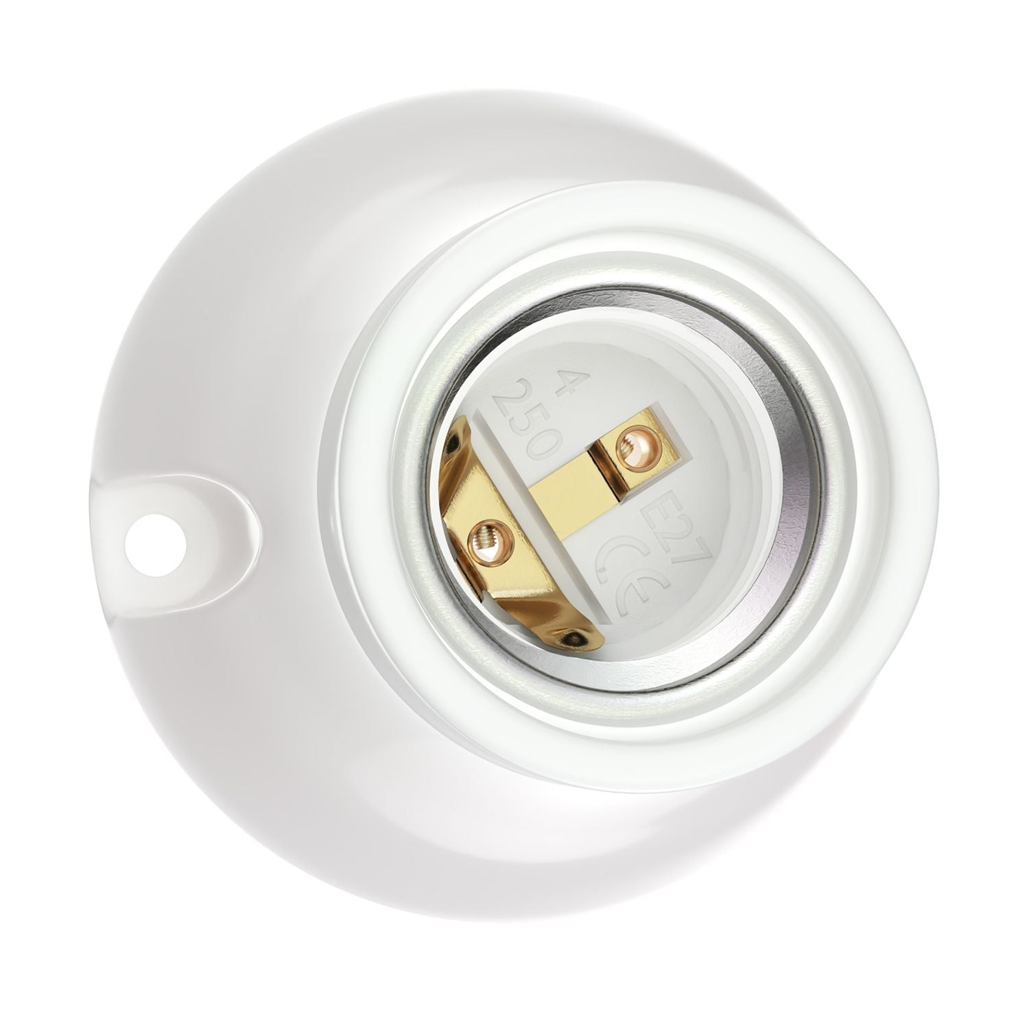 CASQUILHO CERÂMICO DE PAREDE OU TECTO Branco