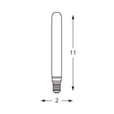 Lâmpada E14 (fino) T20 CLASSIC DECOLED 4W 2200K 400lm Ambar