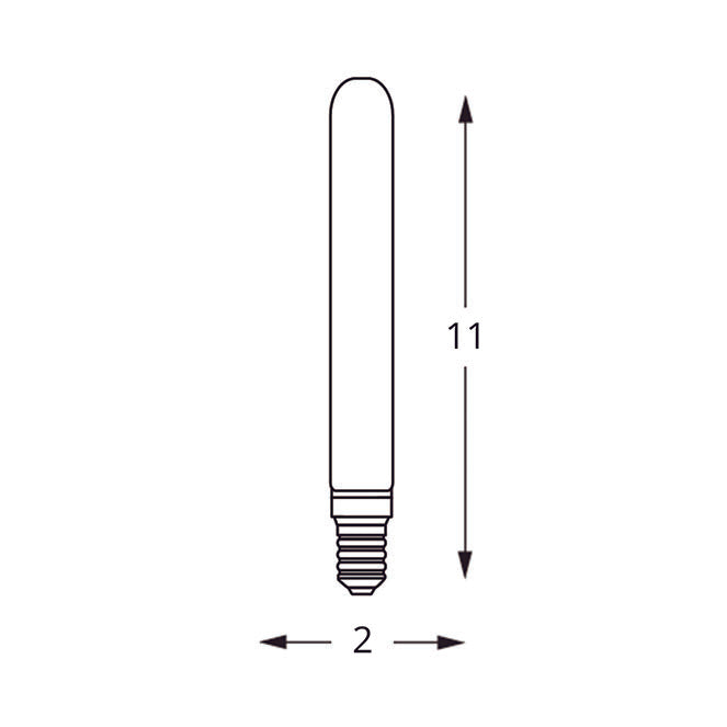 Lâmpada E14 (fino) T20 CLASSIC DECOLED 4W 2200K 400lm Ambar