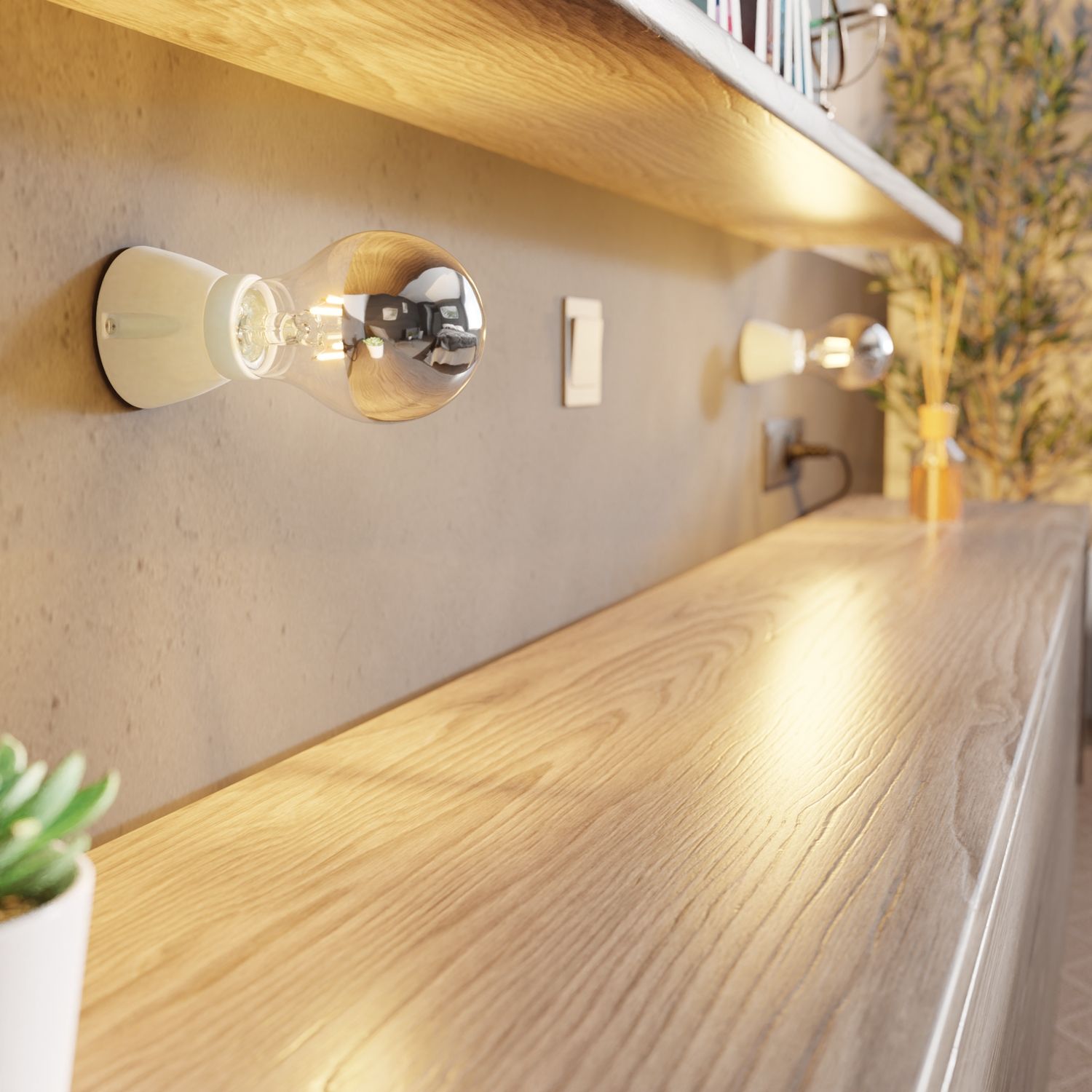 CASQUILHO CERÂMICO DE PAREDE OU TECTO Branco