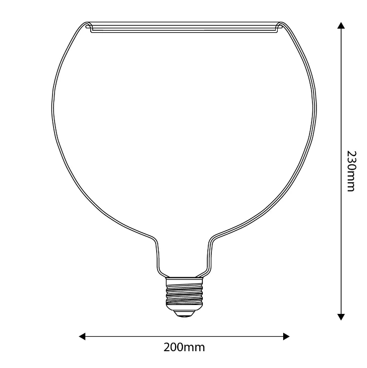 Lâmpada LED Transparente Ghost Line G200 CRI 90 5W 350Lm E27 2200K Regulável - G06