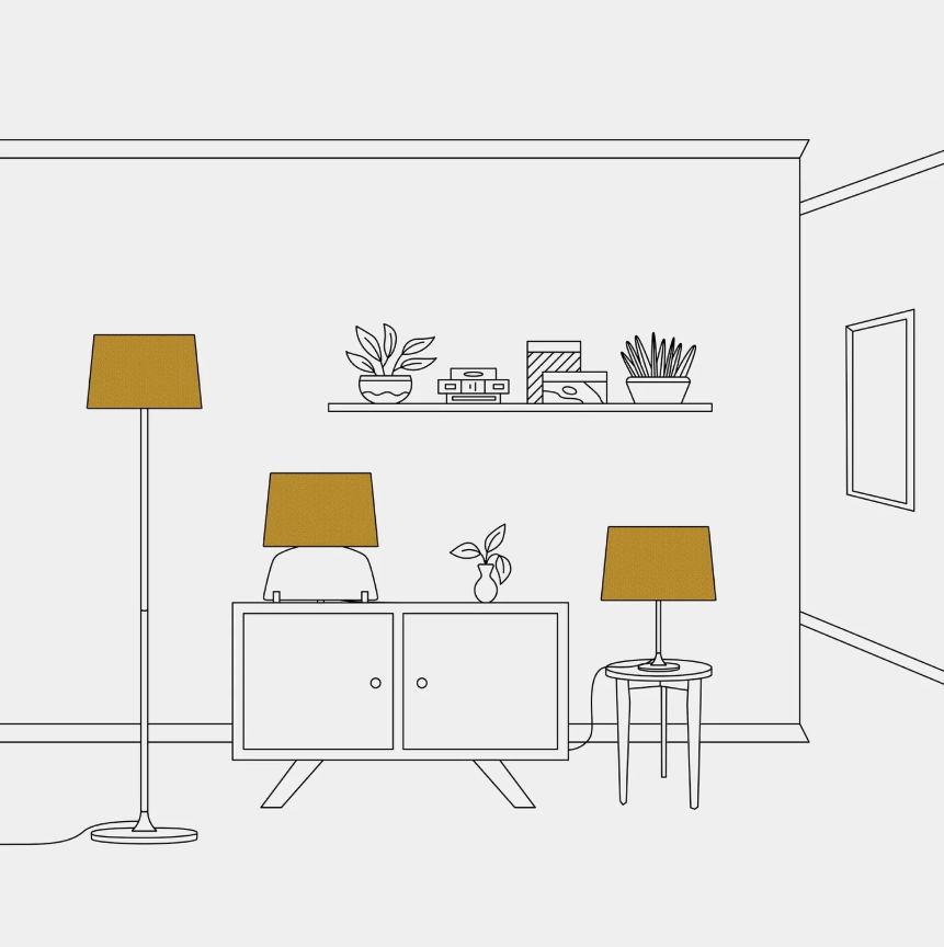 Abajur Athena com encaixe E27 para candeeiro de mesa ou de pé - Fabricado em Itália