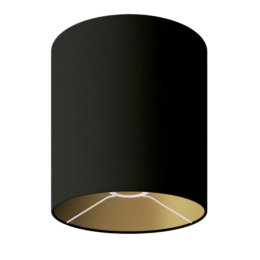 Abajur Cilindro M em tecido com encaixe E27 - Fabricado em Itália