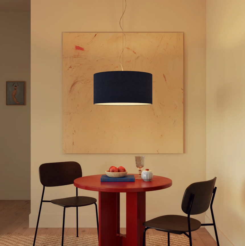 Abajur Cilindro XL em tecido com encaixe E27 - Fabricado em Itália