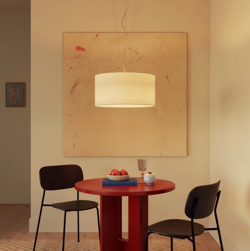 Abajur Cilindro XL em tecido com encaixe E27 - Fabricado em Itália