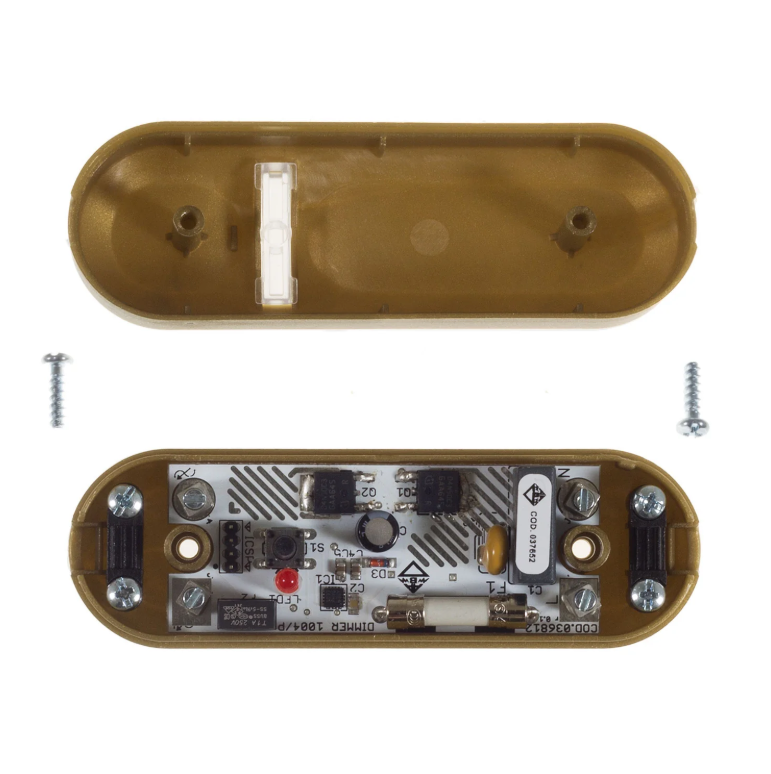 Dimmer de botão em linha para lâmpadas LED e tradicionais - Dourado