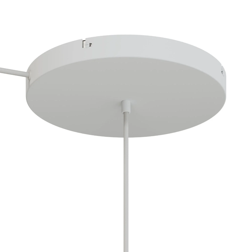 Base de teto redonda em alumínio Ø 30 cm com braçadeira e cabo de aterramento, com 1 furo central