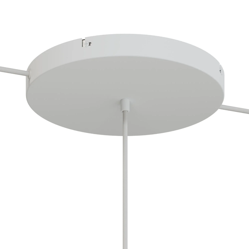 Base de teto redonda em alumínio Ø 30 cm com braçadeira e cabo de aterramento, com 1 furo central