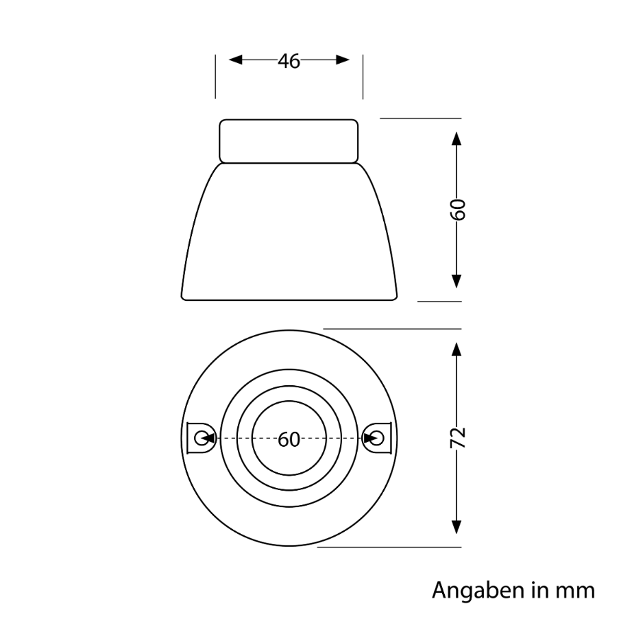 CASQUILHO CERÂMICO DE PAREDE OU TECTO Branco