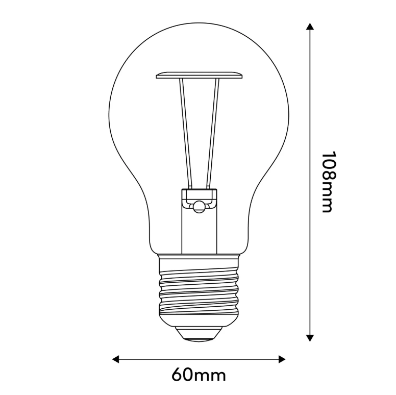 Lâmpada LED Drop A60 7W 806Lm 2700K com Lente Semi-Fosca - A08