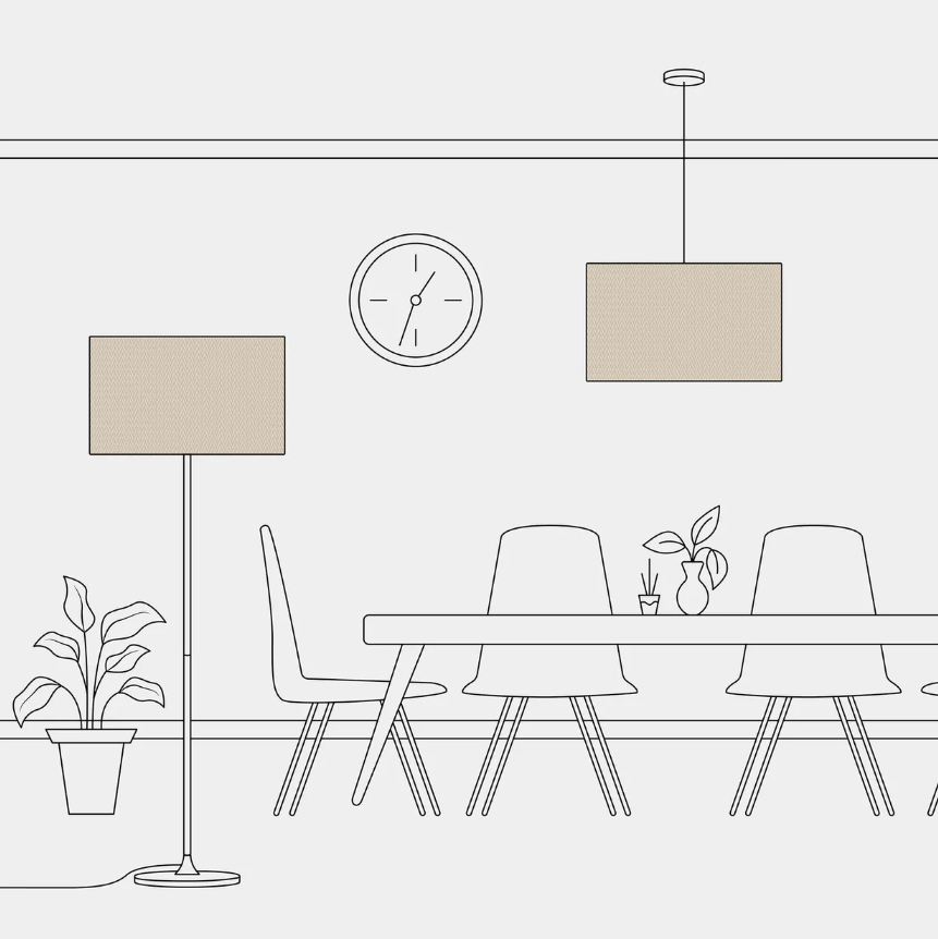 Abajur Cilindro XXL em tecido com encaixe E27 - Fabricado em Itália