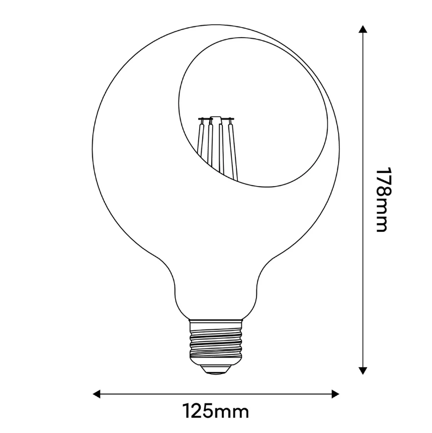 Lâmpada LED Camo G125 4,8W 806Lm E27 2700K Dimmerável - Cores