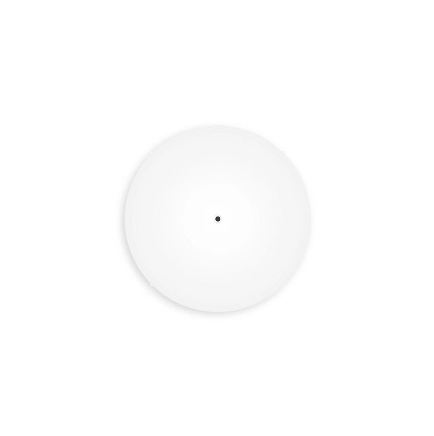 Base de teto redonda em alumínio Ø 30 cm com braçadeira e cabo de aterramento, com 1 furo central