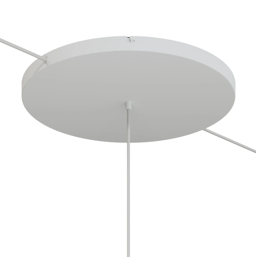 Base de teto redonda em alumínio Ø 50 cm com suporte e Cabo de aterramento, com 1 furo frontal