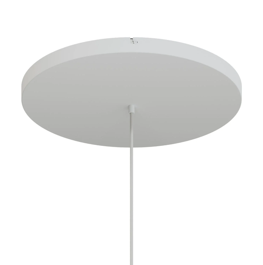 Base de teto redonda em alumínio Ø 50 cm com suporte e Cabo de aterramento, com 1 furo frontal