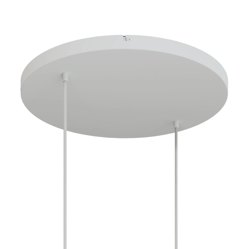 Base de teto redonda em alumínio Ø 50 cm com suporte e Cabo de aterramento, com 2 furos frontais
