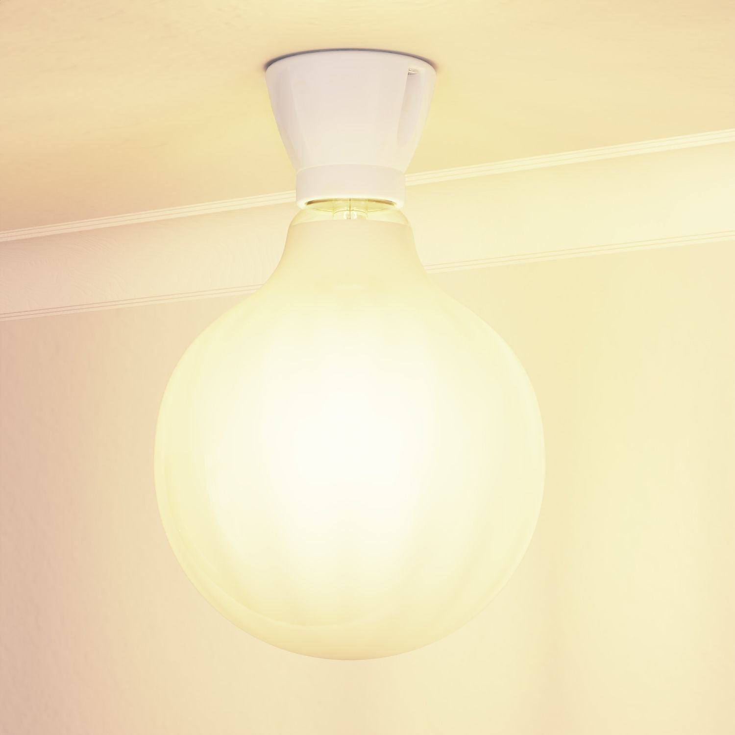 CASQUILHO CERÂMICO DE PAREDE OU TECTO Branco