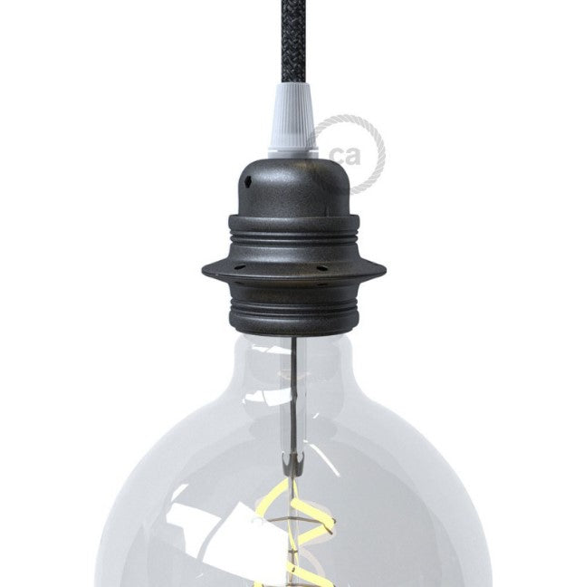 Double ferrule metal E27 lamp holder kit for lampshade