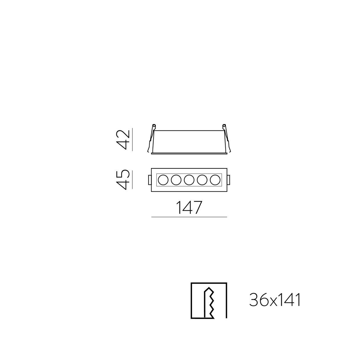 Invisible Recessed 147