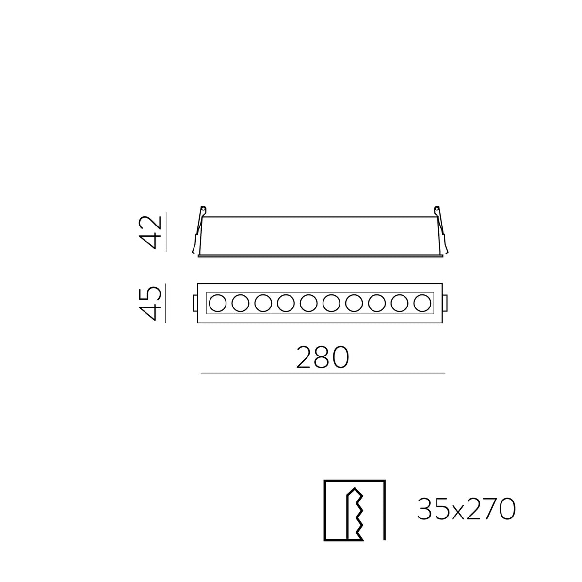 Invisible Recessed 280