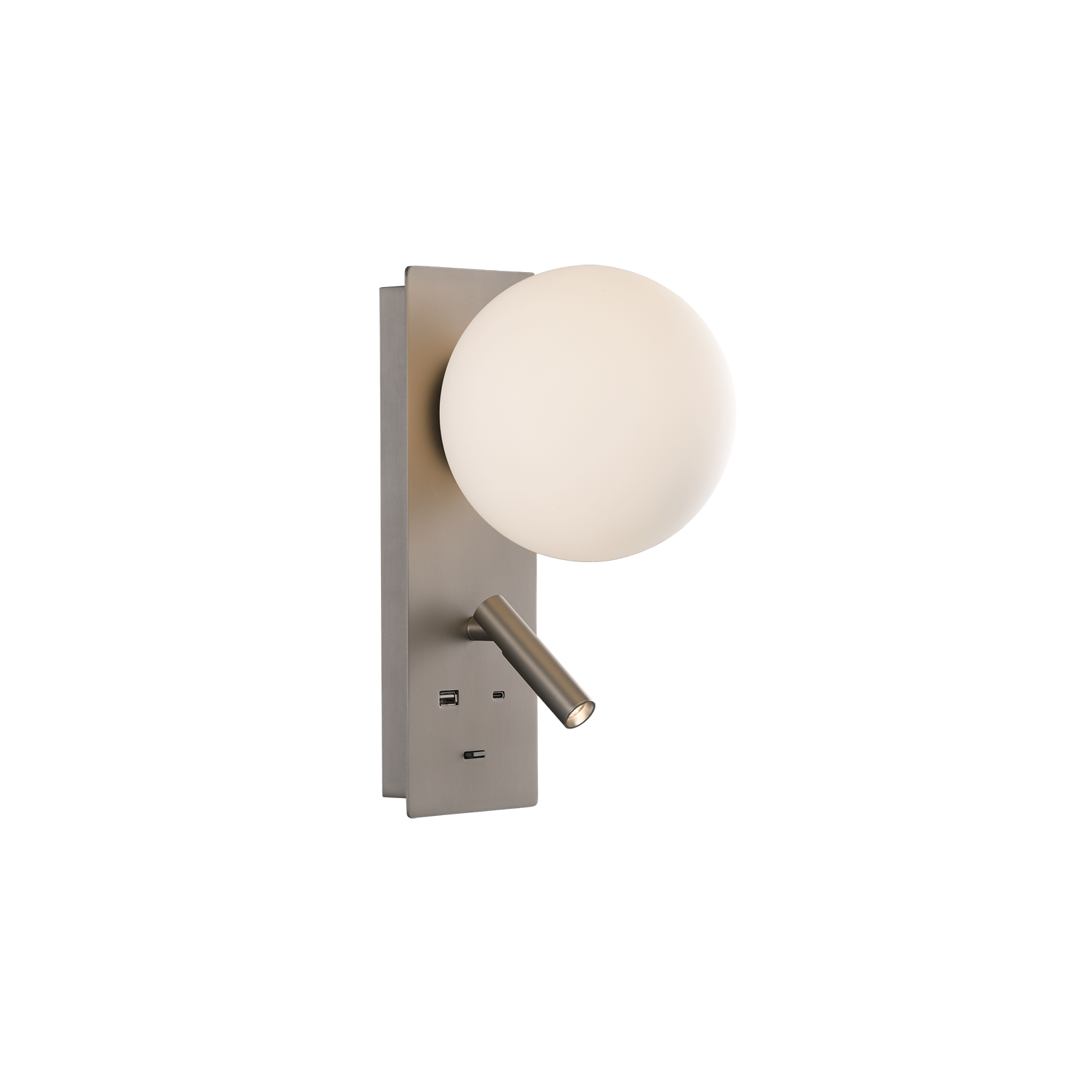 Kin Aplique de Parede Direcionável Luz de Leitura com porta USB