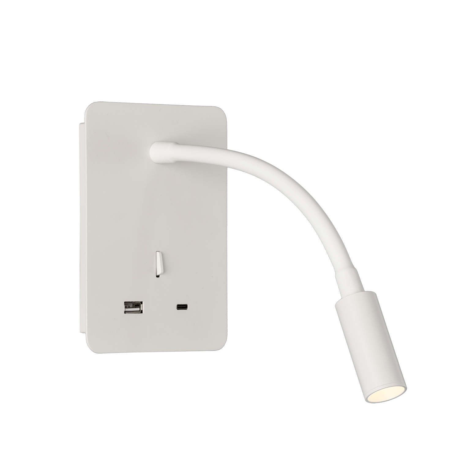 Senda Aplique de Parede de Leitura Direcionável e com porta USB