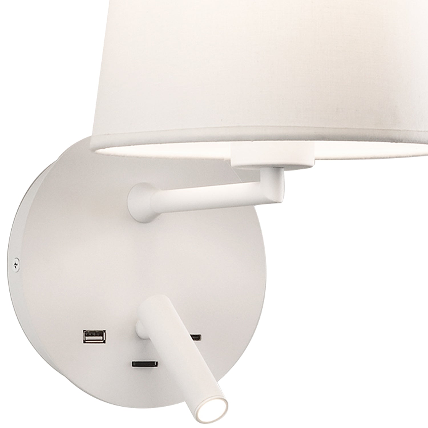 Stilo Aplique de Parede com Projetor de Leitura Direcionável e porta USB