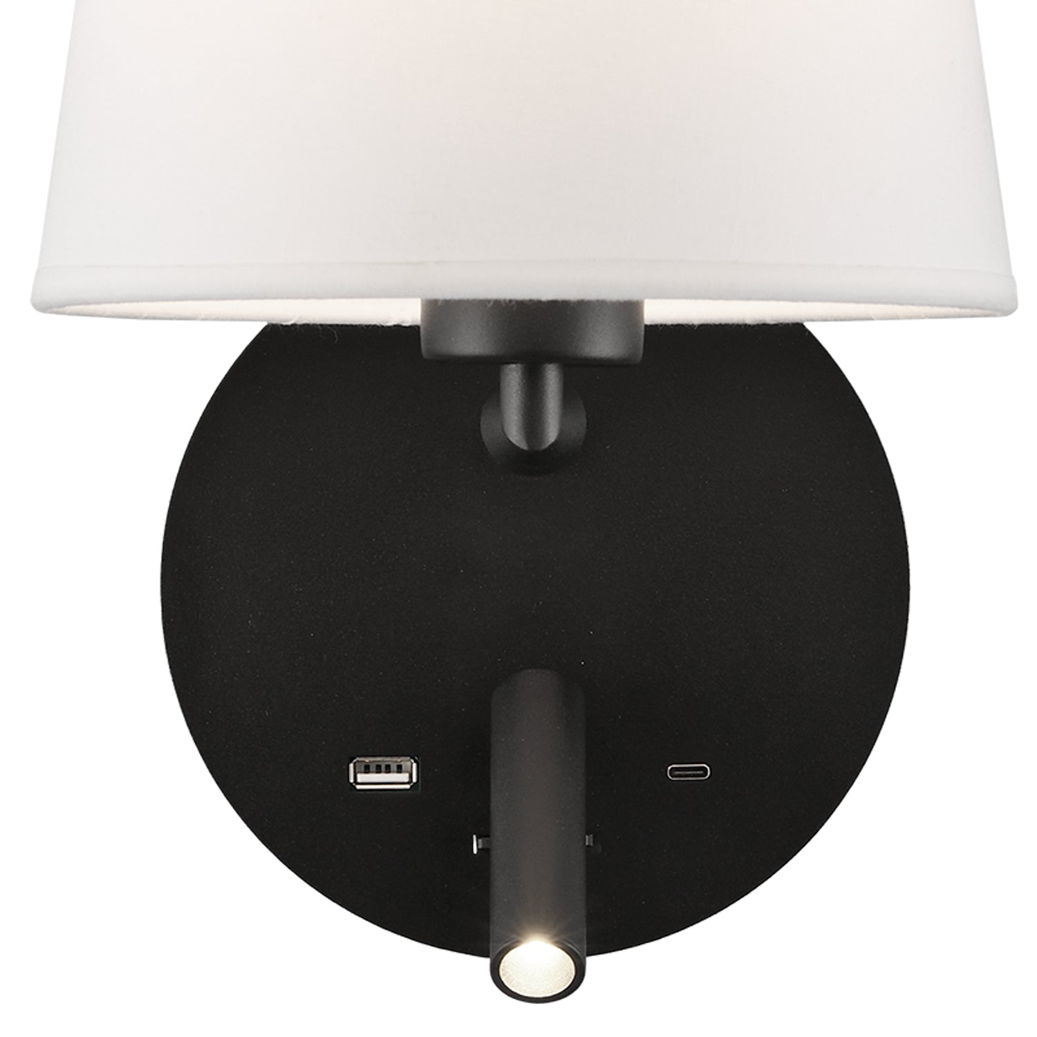Stilo Aplique de Parede com Projetor de Leitura Direcionável e porta USB