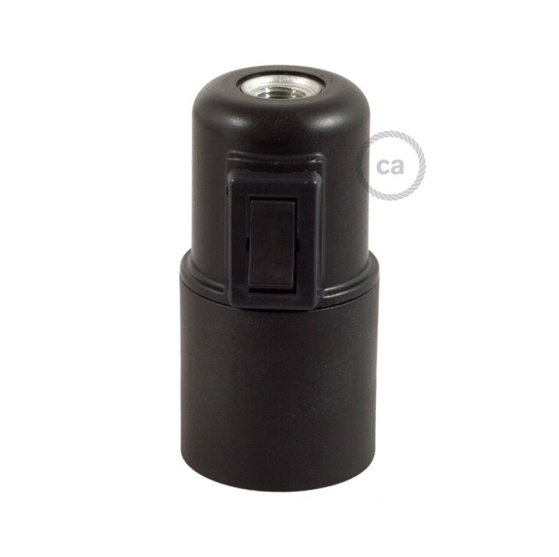 Kit de casquilho E27 termoplástico com interruptor