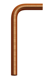 Metal bent 14 cm extension pipe