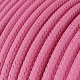 Cabo elétrico redondo com seda artificial aplicada cor de tecido sólida RM08 Fúcsia