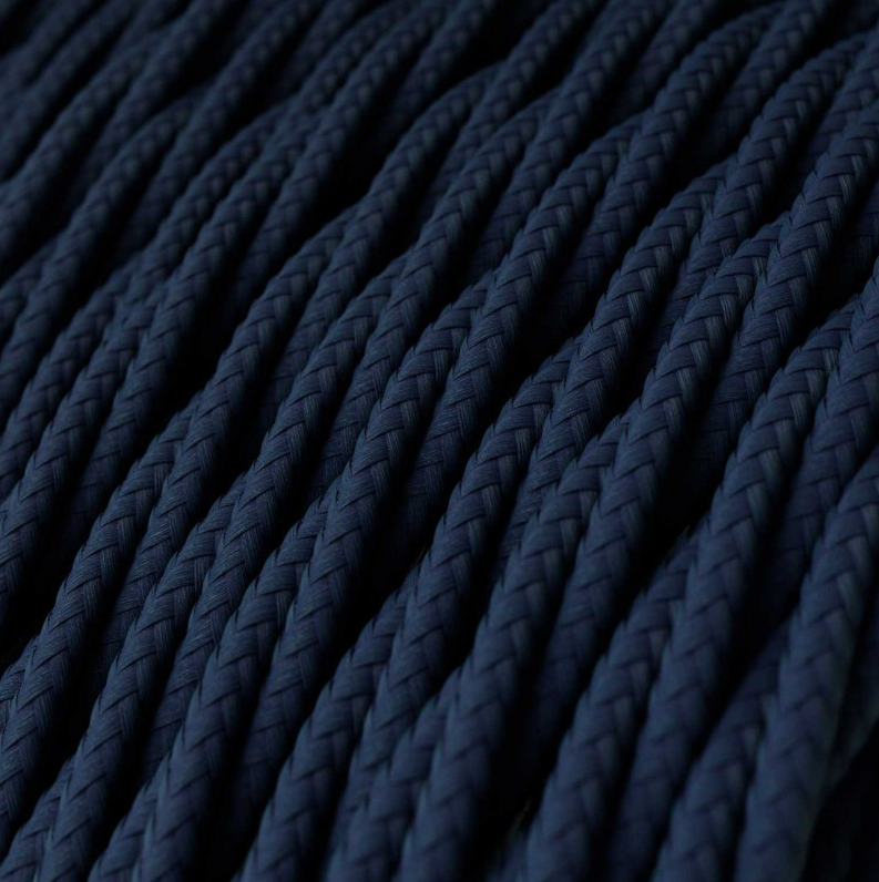 Cabo elétrico com tecido entrelaçado TM20 Azul Escuro