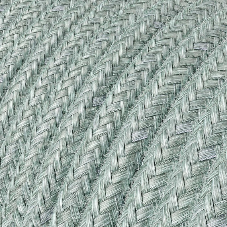 Cabo elétrico redondo coberto de algodão - Azul Haze RX12