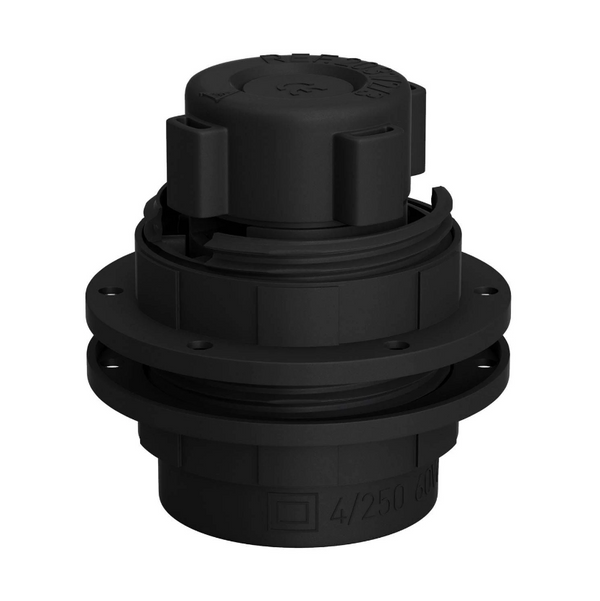 Casquilho termoplástico roscado E27 preto para Cordão de Luzes Lumet
