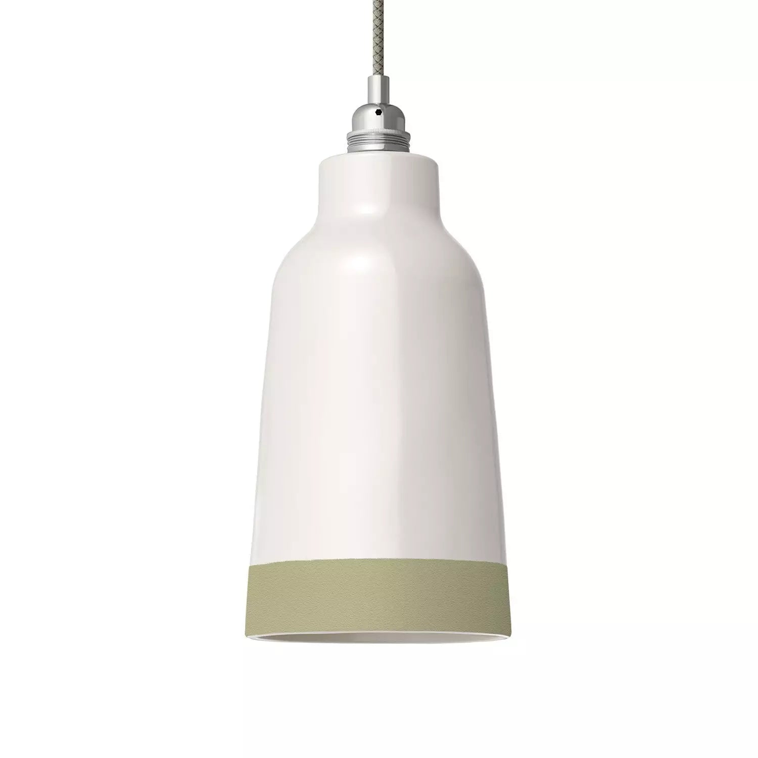 Abajur Bottiglia em cerâmica bicolor, coleção Materia