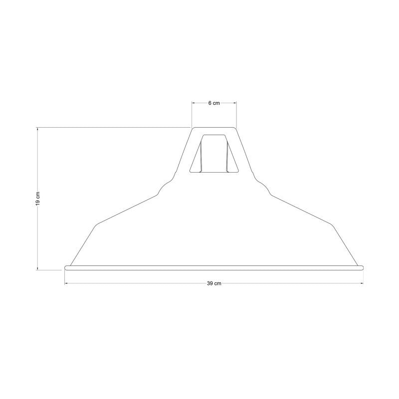 Abajur Harbor em metal polido com encaixe E27 38 cm de diâmetro