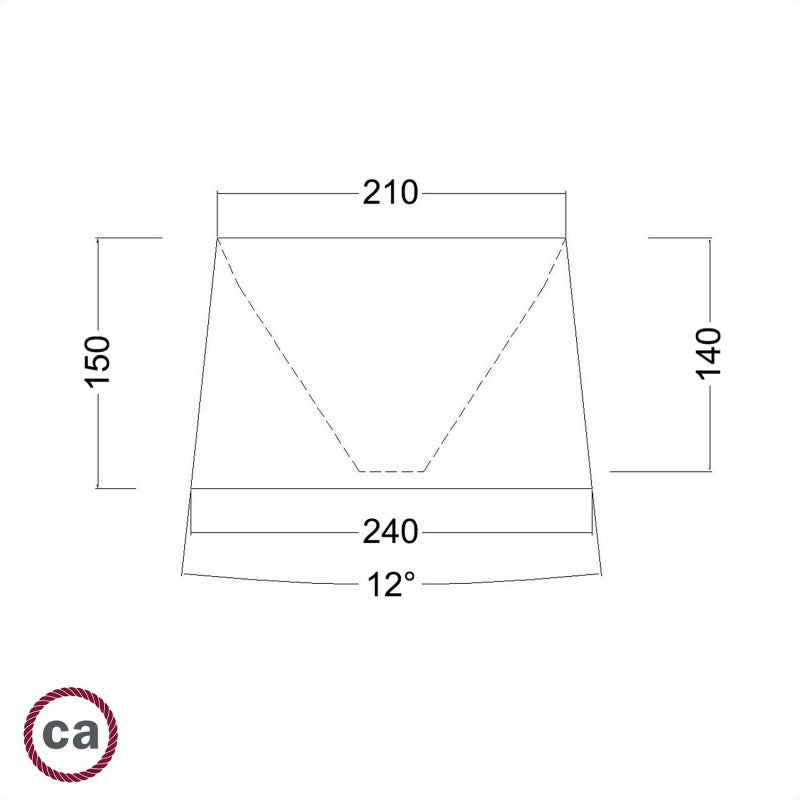 Abajur Athena com casquilho E27 para candeeiro de mesa