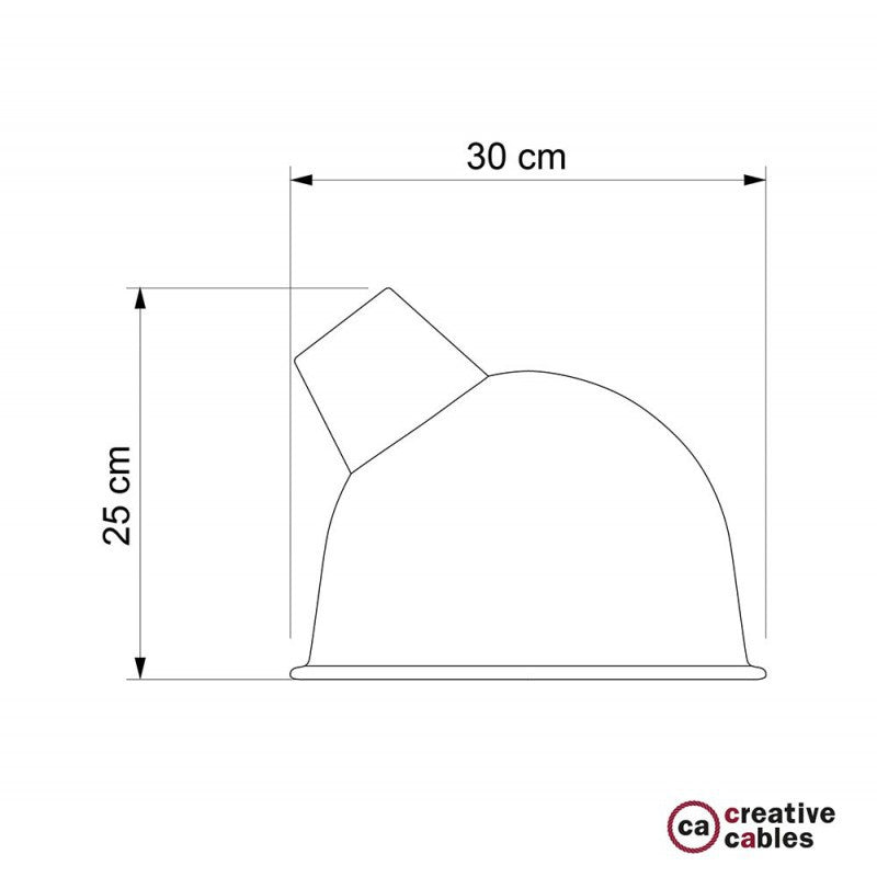 Abajur Broadway em metal polido com encaixe E27