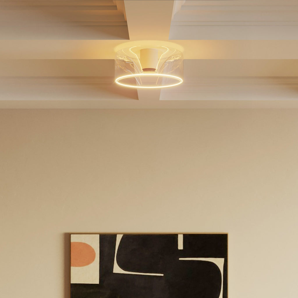 Lâmpada LED Transparente Linha Fantasma Donut Embutido 195x83 6W 500Lm E27 2200K Regulável - G02