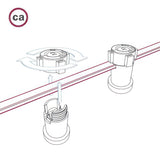 Cabo Elétrico para Cordões de Luzes, coberto por tecido Branco CM01 - Resistente aos raios UV