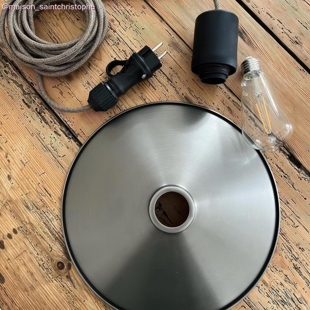 Cabo Elétrico Redondo Resistente a UV, forrado a Linho Natural Castanho SN04 para uso exterior - Compatível com Sistema Eiva IP65