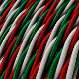 Cabo elétrico torcido com tecido aplicado em seda artificial “Itália”