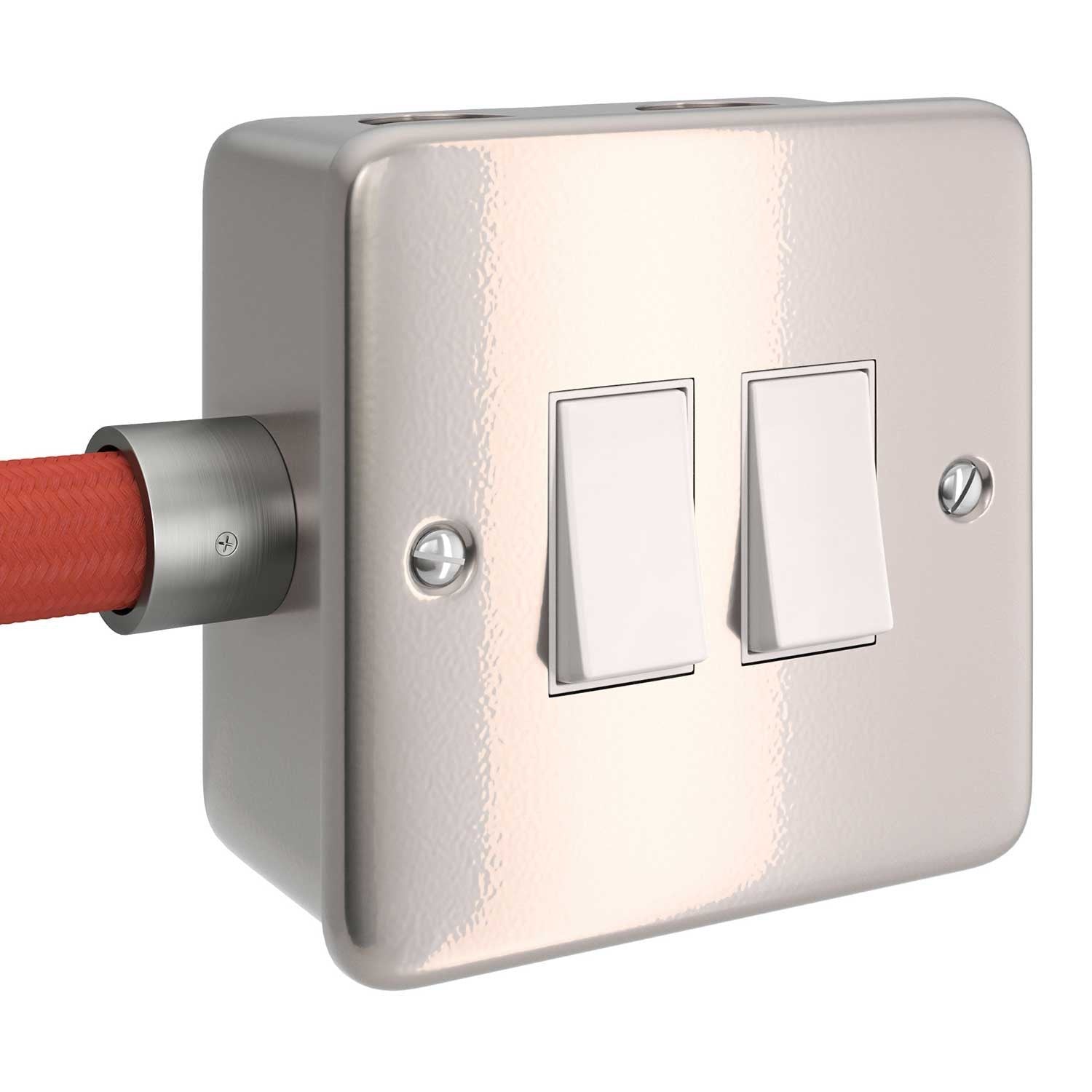 Caixa revestida a metal com interruptor duplo para Creative-Tube