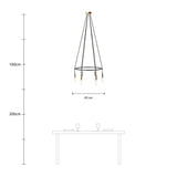 Candeeiro Gaiola P-Light de 6 suspensões