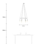 Candeeiro Gaiola P-Light de 6 suspensões