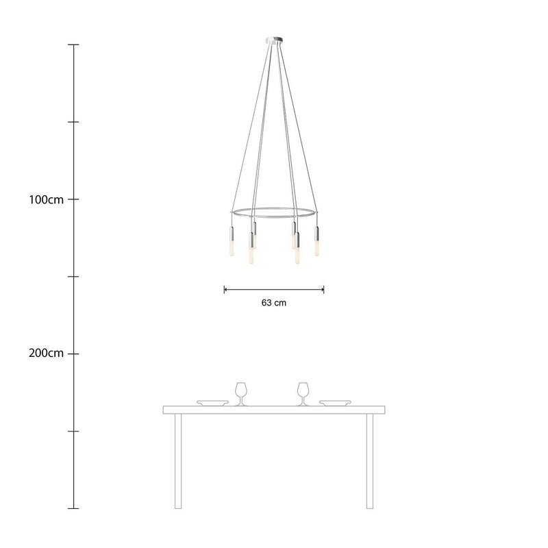 Candeeiro Gaiola P-Light de 6 suspensões