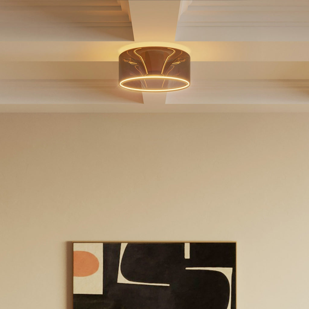 Lâmpada LED Smoky Linha Fantasma Donut Embutido 195x83 6W 380Lm E27 1900K Regulável - G12