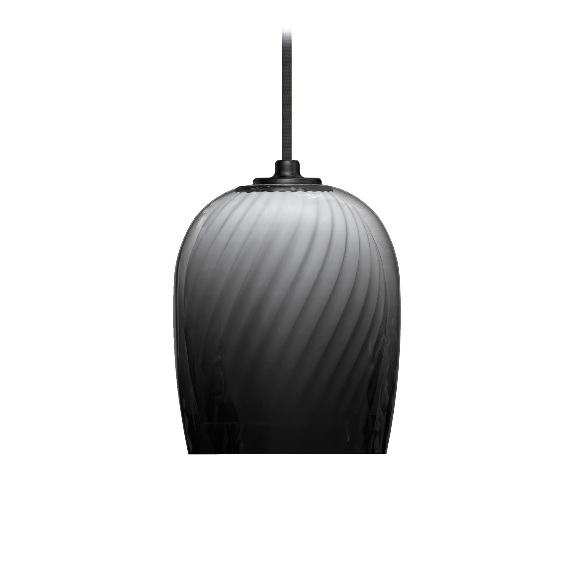 Cristal fumado degradado e PLA reciclado branco